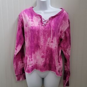 Fun pink tie dye Hollister shirt